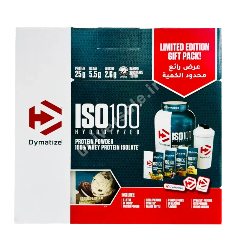 پک پروتئین وی ایزوله دایماتیز با شیکر