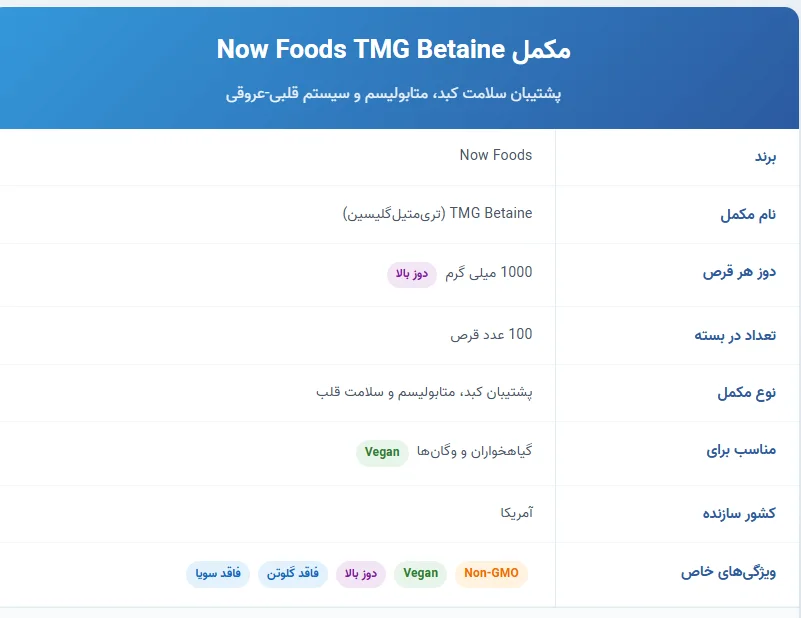 Now Fodds TMG Betaine