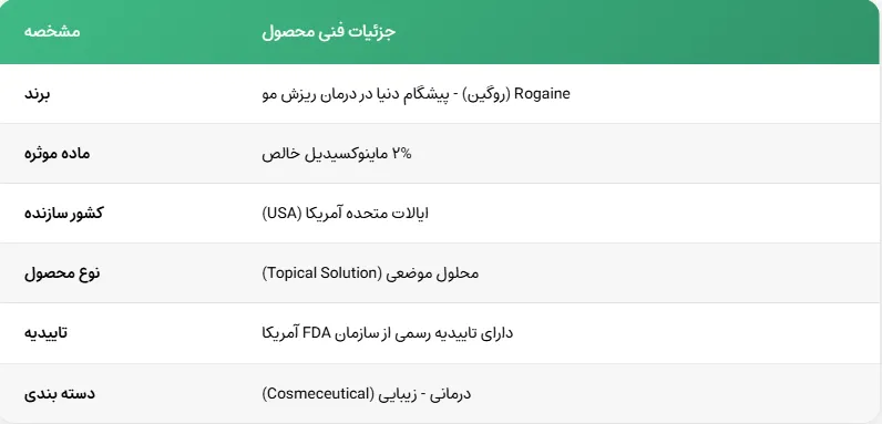 ماینوکسیدیل زنانه روگین 2 درصد