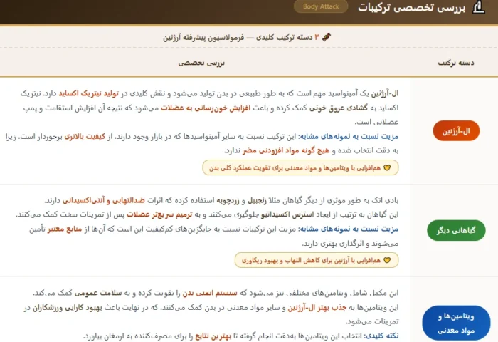 ال آرژنین مکس کپس بادی اتک 1500