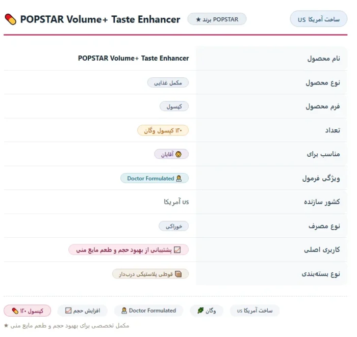 POPSTAR Volume+ Taste Enhancer