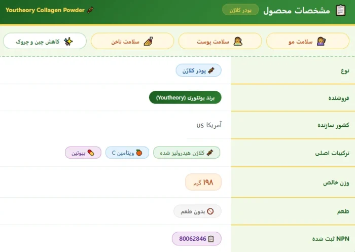 پودر کلاژن یوتئوری