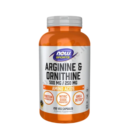 آرژنین و اورنیتین ناو اسپرت NOW Sports Arginine & Ornithine 500/250 mg
