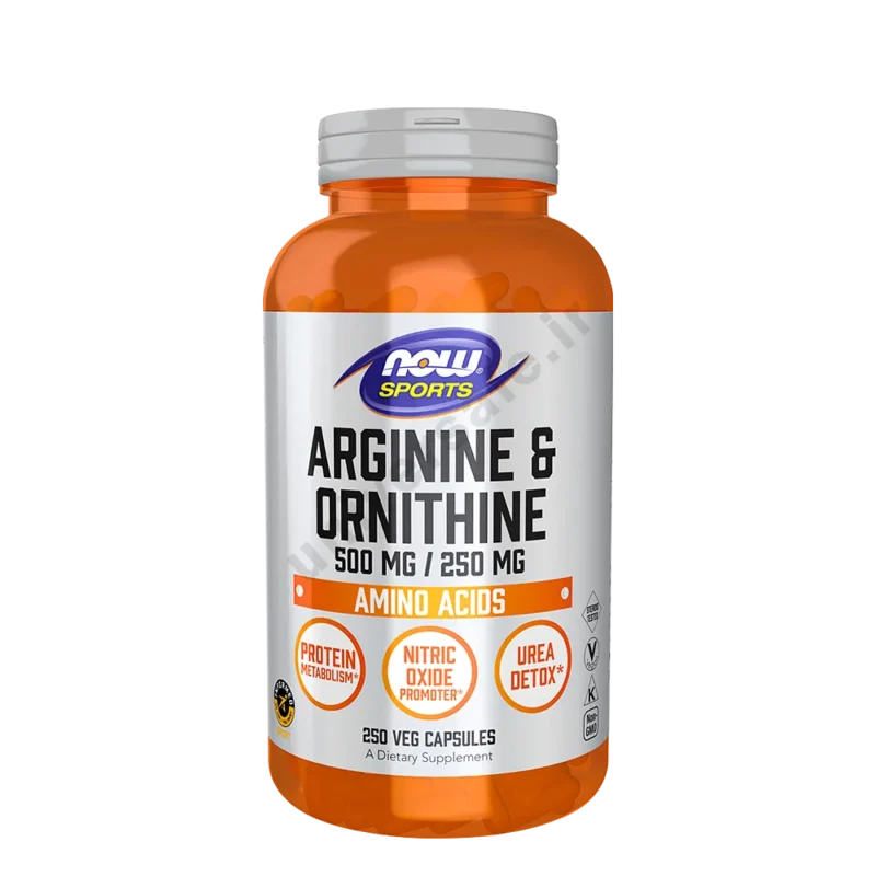 آرژنین و اورنیتین ناو اسپرت NOW Sports Arginine & Ornithine 500/250 mg